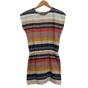 Sessun Coyocan Cotton Woven Striped patterned Dress Small